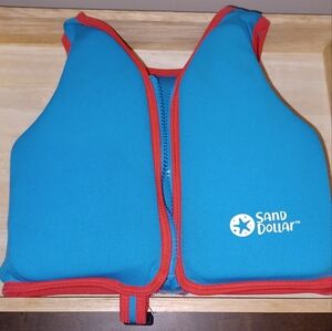 Sand Dollar Kids Swim Vest - Blue and Red Age 2-4
